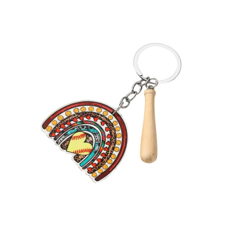 Wholesale Ball Games Wooden Key Chains